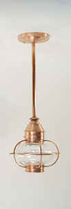 Onion 1 Light 9 inch Antique Copper Pendant Ceiling Light in Optic Glass