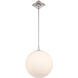 Orly 1 Light 14 inch Polished Nickel Pendant Ceiling Light