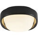 Pebble 8.25 inch Glossy Black Flush Mount Ceiling Light