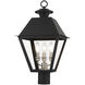 Mansfield 3 Light 22 inch Black Outdoor Post Top Lantern