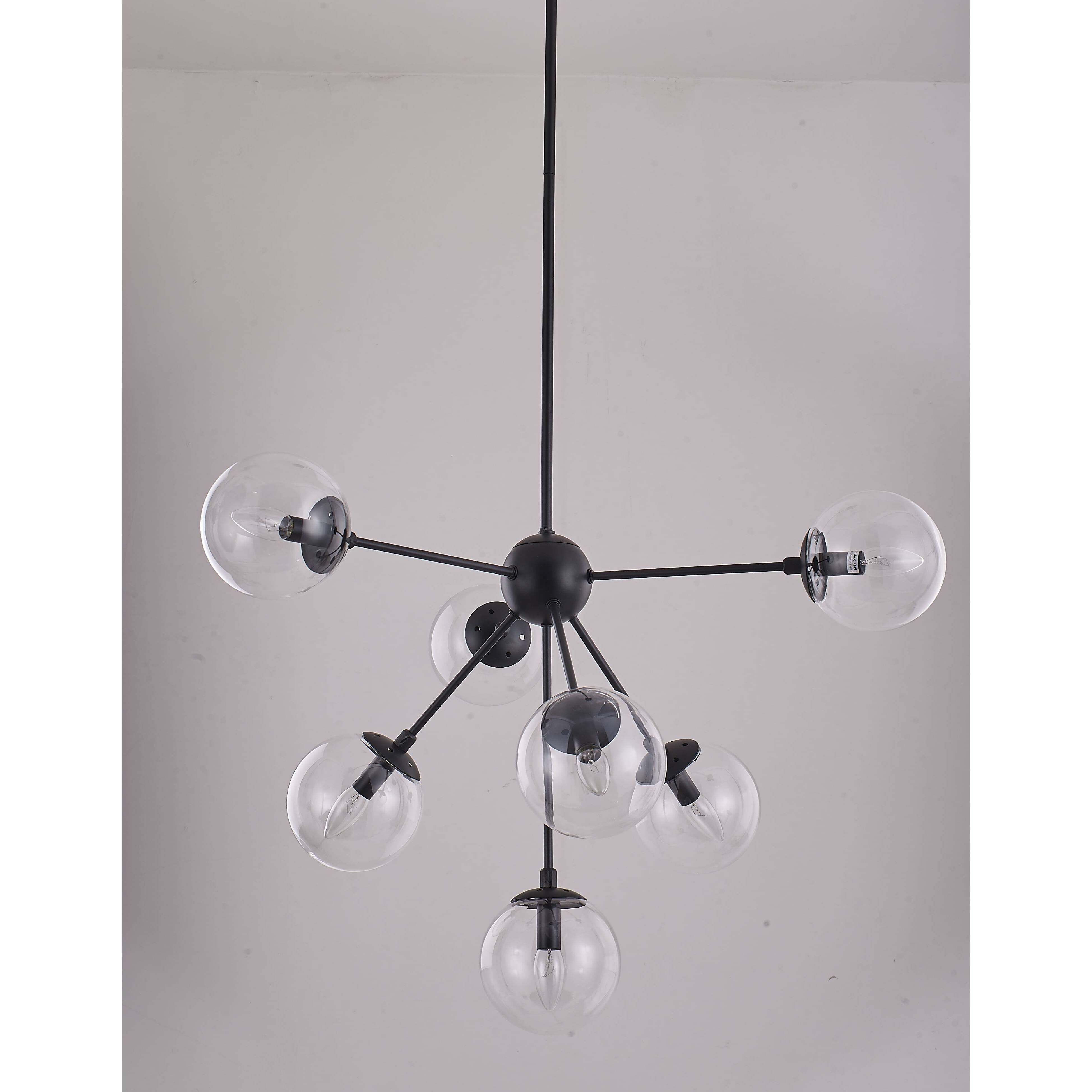 Canada 7 Light 34.2 inch Black Chandelier Ceiling Light