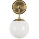 Alora Mood Fiore 1 Light 6 inch Brushed Gold Bath Vanity Light Wall Light