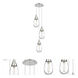 Malone 3 Light 13.5 inch Polished Nickel Multi Pendant Ceiling Light in Clear Glass