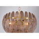 Marclaire 11 Light 26.5 inch Legacy Brass Pendant Ceiling Light in Brown Textured Handmade Glass