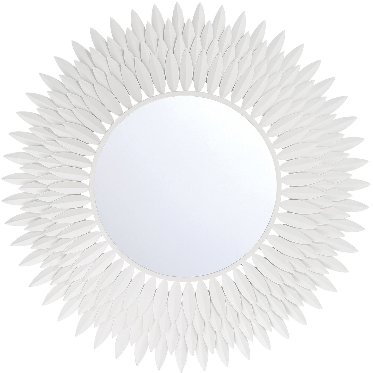 Broche 30 X 30 inch Matte White Wall Mirror