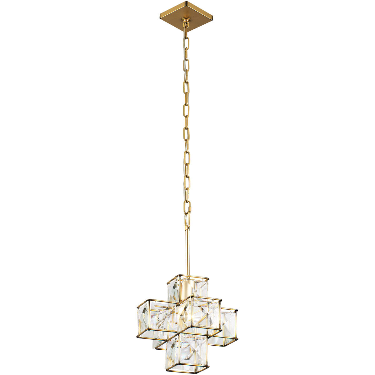Cubic 1 Light 11.5 inch Calypso Gold Pendant Ceiling Light
