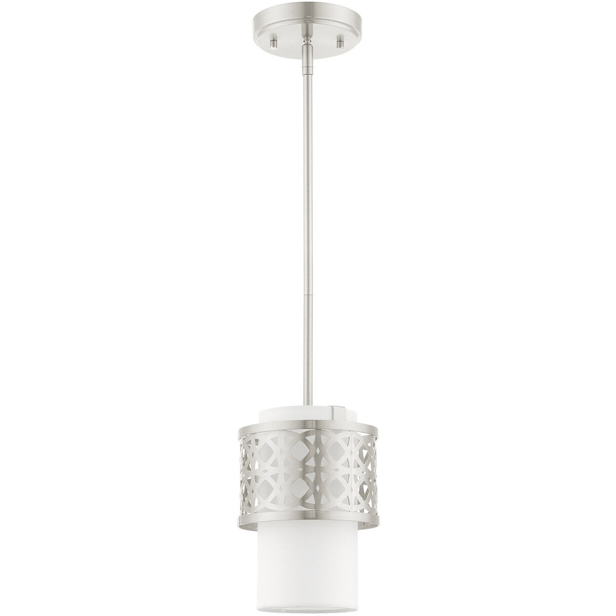 Calinda 1 Light 7 inch Brushed Nickel Mini Pendant Ceiling Light