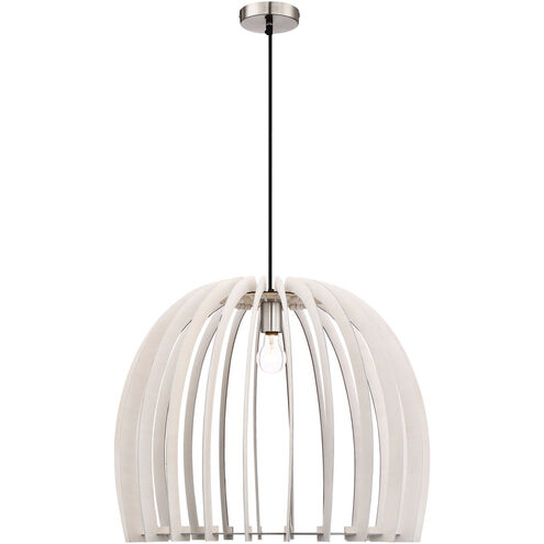 Wood 1 Light 24 inch White Pendant Ceiling Light