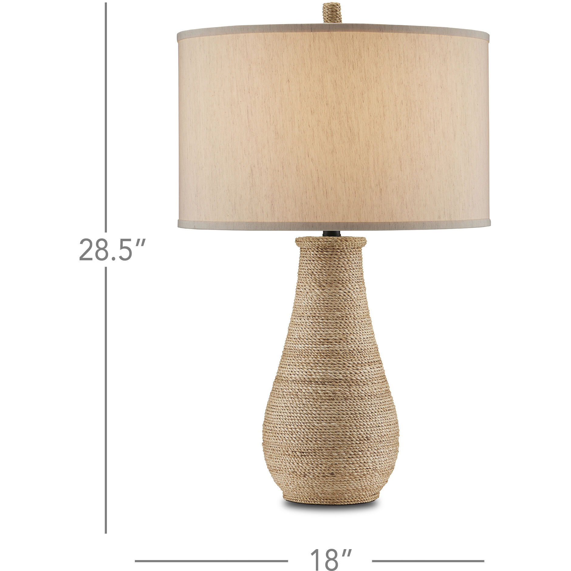 Joppa 28.5 inch 150 watt Natural Table Lamp Portable Light