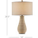 Joppa 28.5 inch 150 watt Natural Table Lamp Portable Light