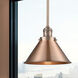 Franklin Restoration Briarcliff LED 10 inch Antique Copper Mini Pendant Ceiling Light, Franklin Restoration