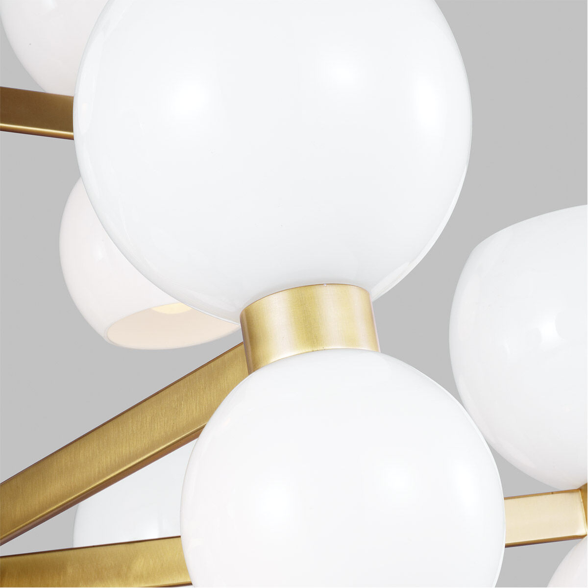 kate spade new york Londyn 24 Light 36.5 inch Burnished Brass with Milk White Glass Chandelier Ceiling Light