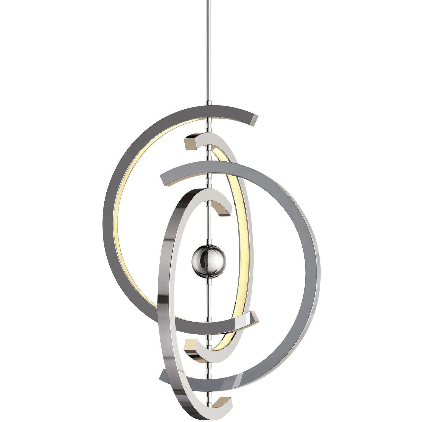 Anillo LED 21 inch Chrome Pendant Ceiling Light