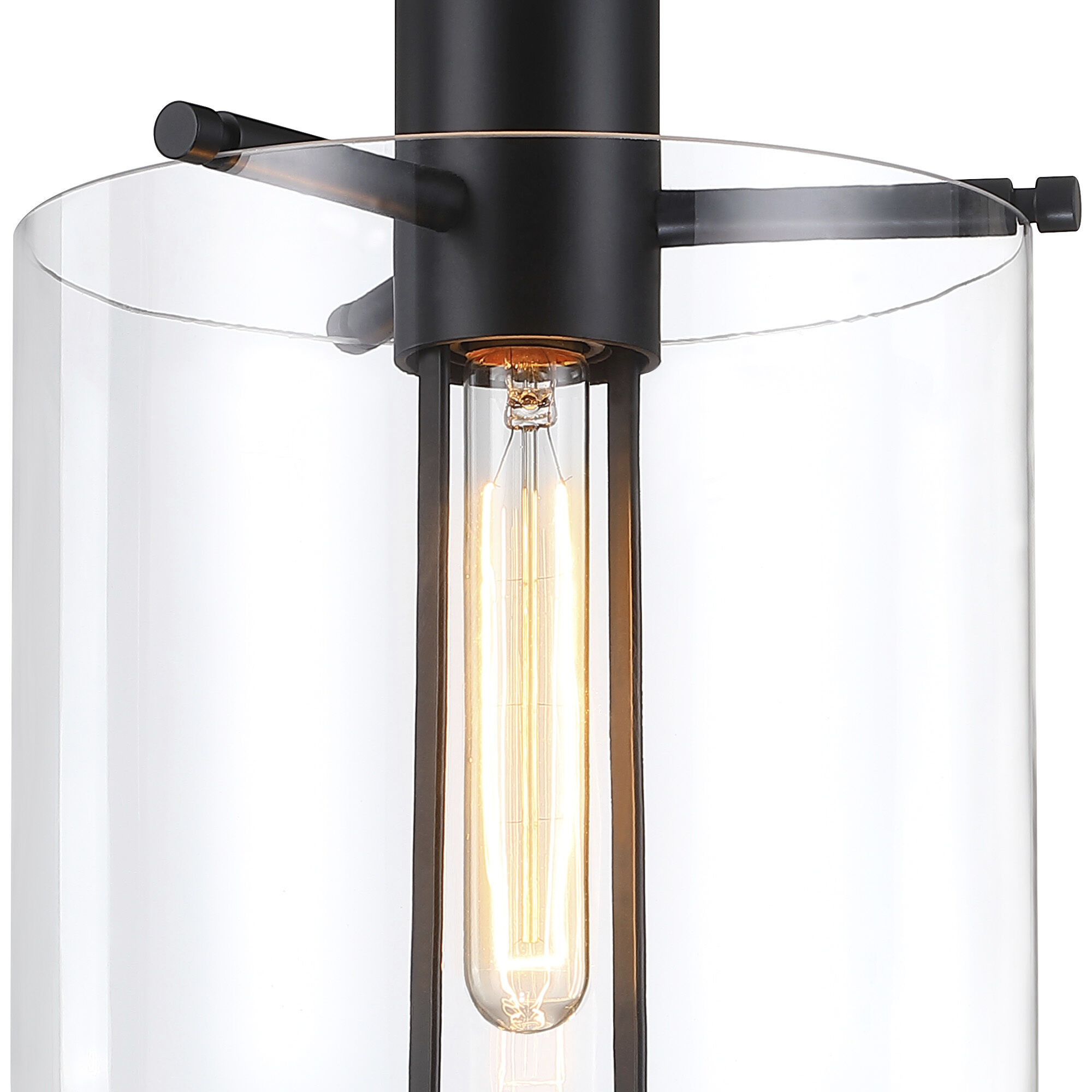 Skylar LED 10 inch Matte Black Semi-Flush Mount Ceiling Light