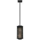 Brama 1 Light 6 inch Black and Gold Outdoor LED Pendant