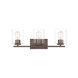 Liam 3 Light 23 inch Satin Copper Bronze Bath Bar Wall Light