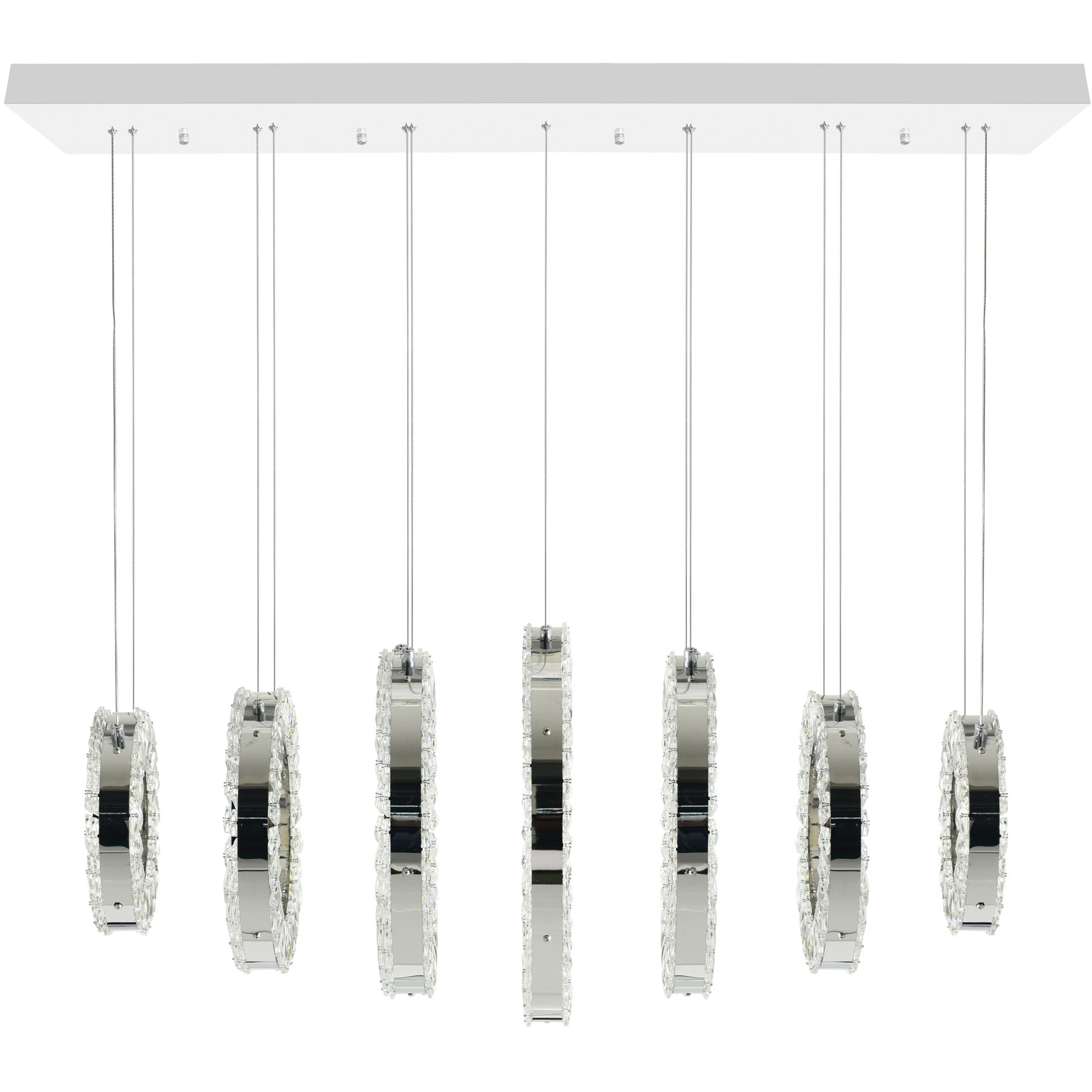 Celina LED 37 inch Chrome Pool Table Light Ceiling Light