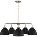 Ross 5 Light 30 inch Aged Brass Chandelier Ceiling Light