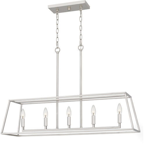 Prescott 5 Light 36 inch Brushed Nickel Island Light Ceiling Light