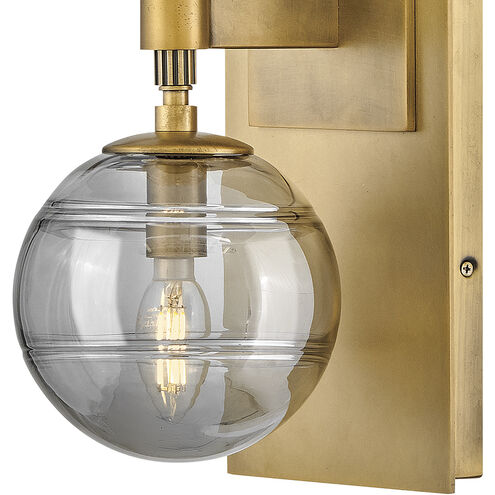 Oberon 2 Light 7 inch Heritage Brass Sconce Wall Light