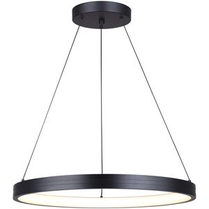 Evina LED 23.63 inch Black Chandelier Ceiling Light