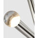 Kelly Wearstler Rousseau LED 36.25 inch Polished Nickel Articulating Chandelier Ceiling Light in Clear Glass, Large