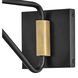 Brewster 1 Light 8.75 inch Black Oxide with Heritage Brass Outdoor Wall Mount