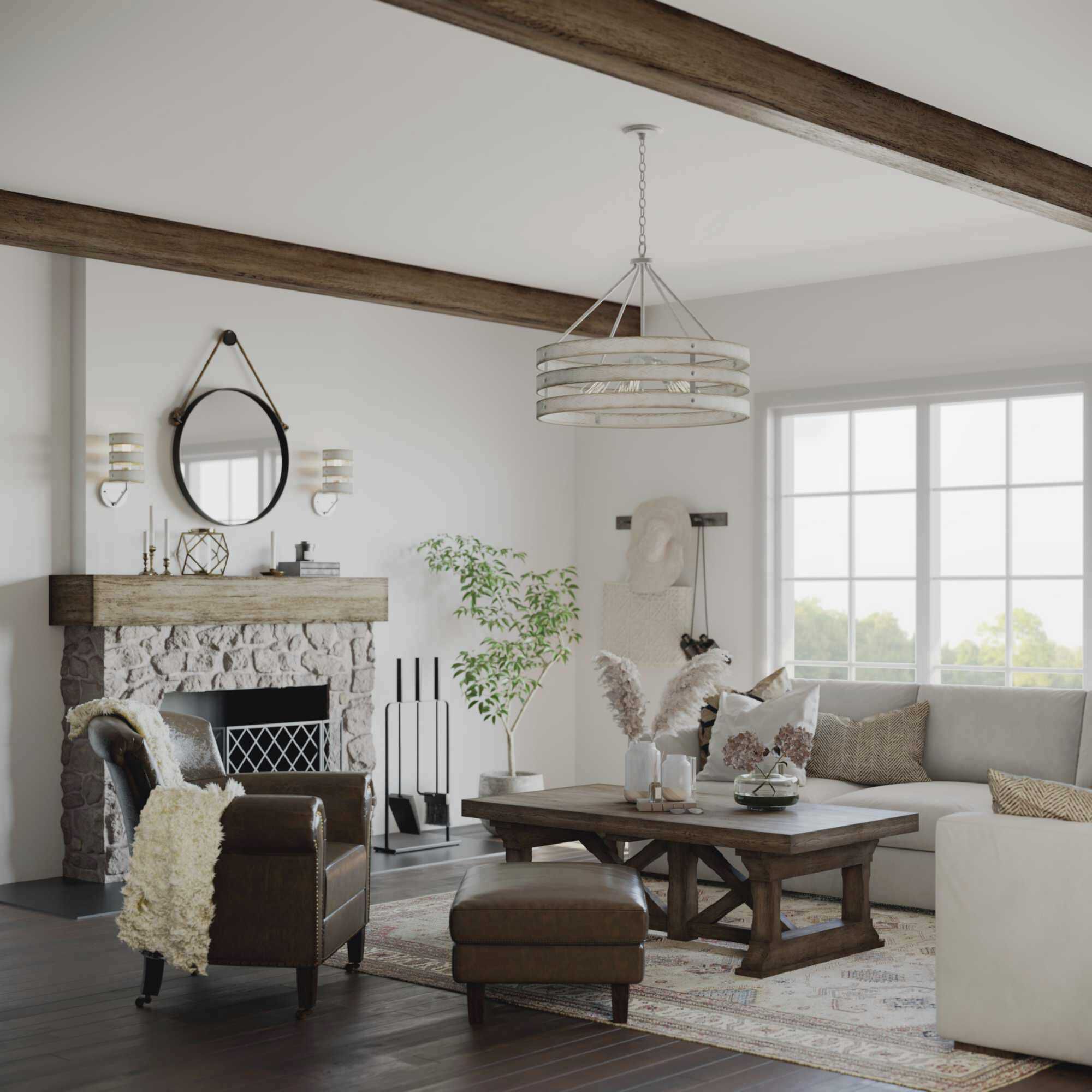 Gulliver 5 Light Galvanized Pendant Ceiling Light