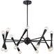 Drake LED 29 inch Matte Black Chandelier Ceiling Light