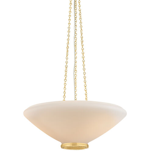 Awosting 3 Light 22 inch Aged Brass Pendant Ceiling Light