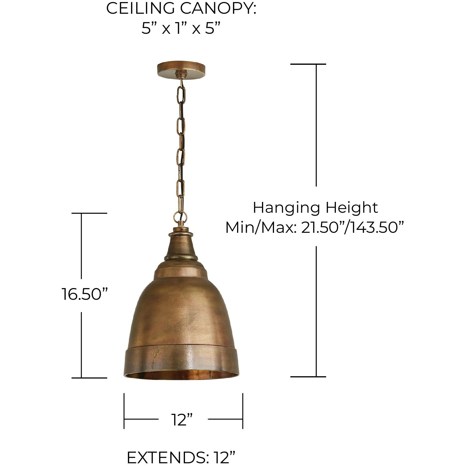 Sedona 1 Light 12 inch Oxidized Brass Pendant Ceiling Light