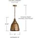 Sedona 1 Light 12 inch Oxidized Brass Pendant Ceiling Light