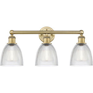 Castile 3 Light 24 inch Brushed Brass and Clear Bath Vanity Light Wall Light