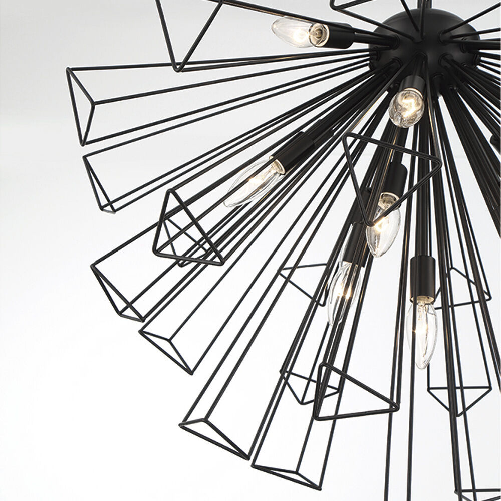 Dendelio 13 Light 30 inch Black Chandelier Ceiling Light