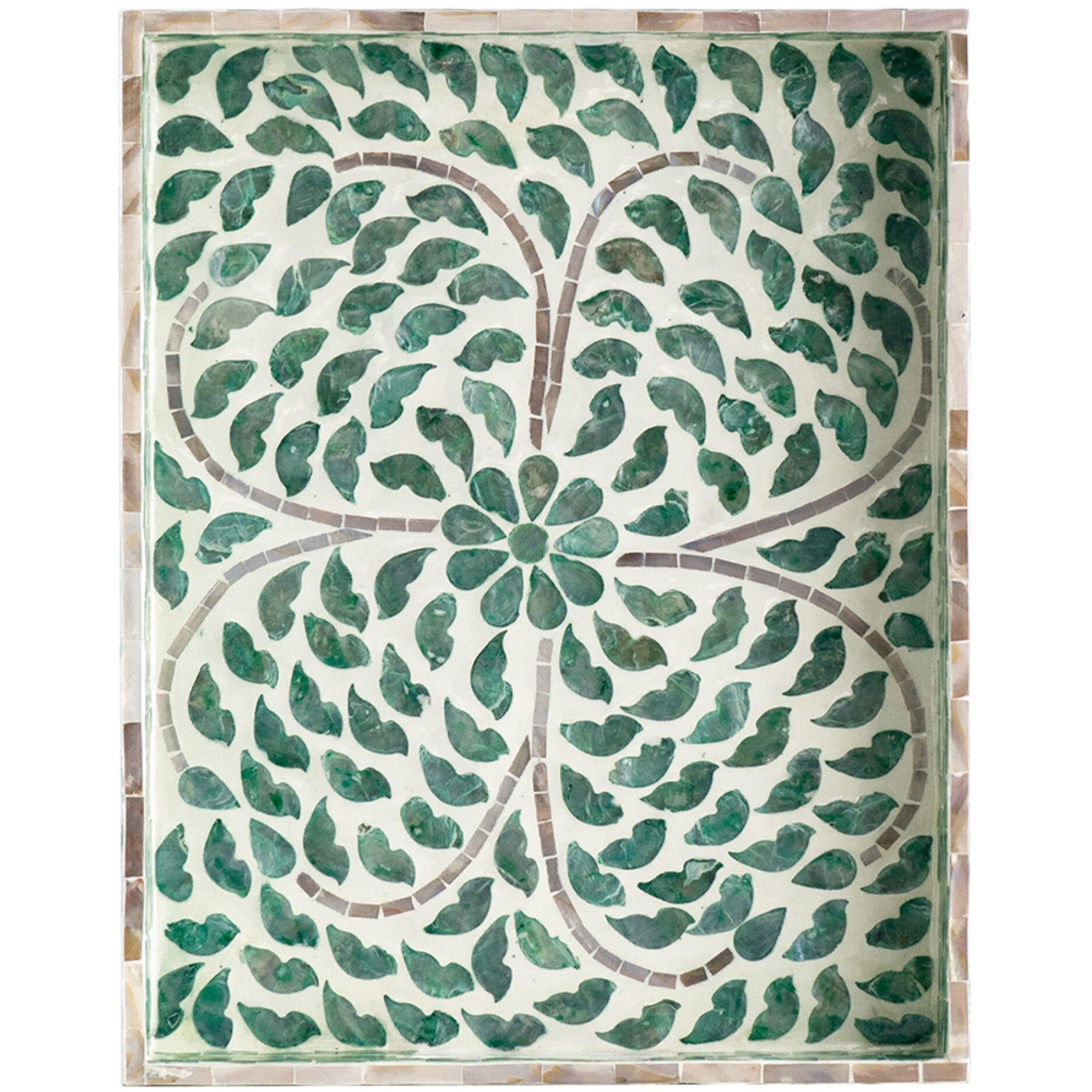 Anita Green Tray, Rectangular