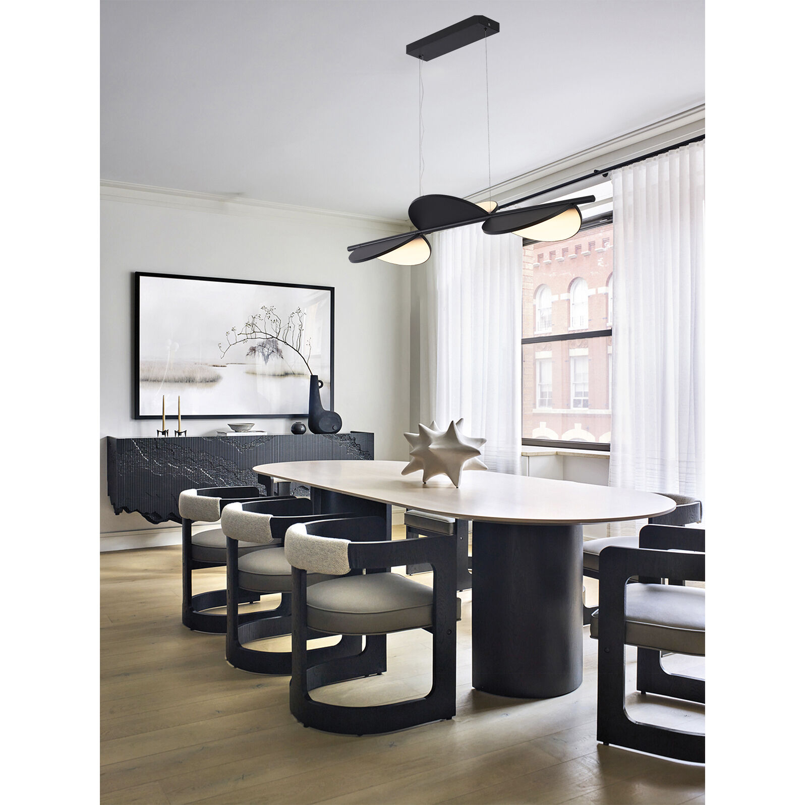 Canada LED 13 inch Black Pendant Ceiling Light