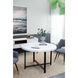 Anita 47.2 inch White Wash/Black Dining Table