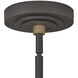 Foundry Classic LED 10 inch Museum Bronze with Brass Outdoor Pendant Barn Light