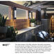 Mist Outdoor Wall Mount Lantern in Bronze, Medium