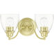 Montgomery 2 Light 13.5 inch Satin Brass Vanity Sconce Wall Light