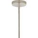 Silvarious 3 Light Polished Nickel Chandelier/Semi Flush Ceiling Light