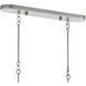 Grand Lotus 6 Light 50.5 inch Contemporary Silver Leaf Chandelier Ceiling Light, Oval