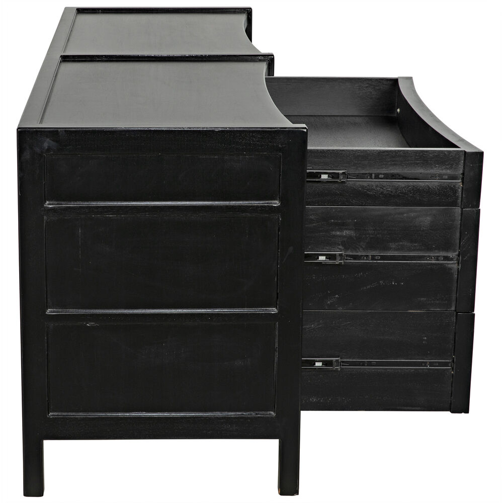 Hampton Hand Rubbed Black Dresser, 6 Drawer