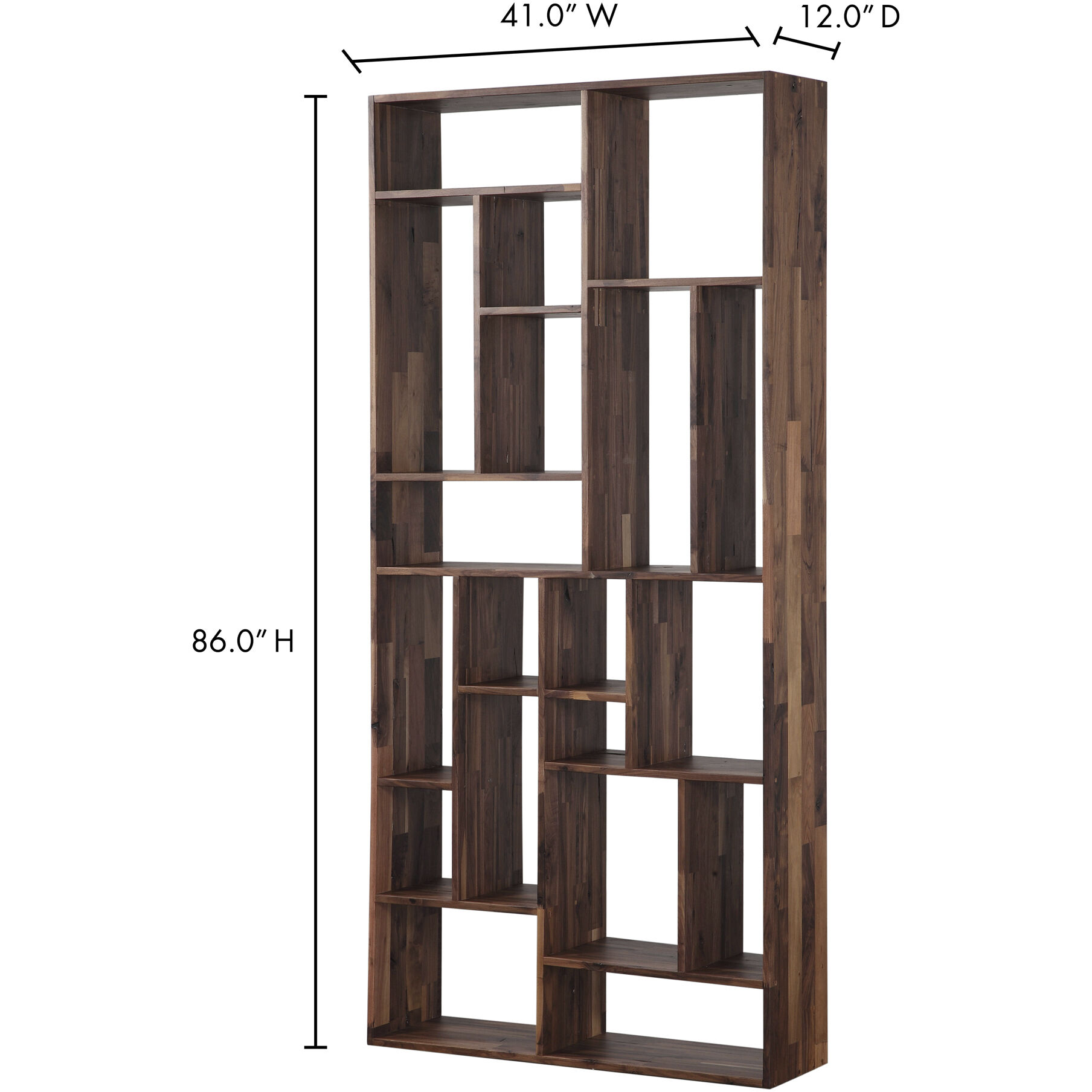 Redemption 86 X 41 X 12 inch Brown Shelf, Large