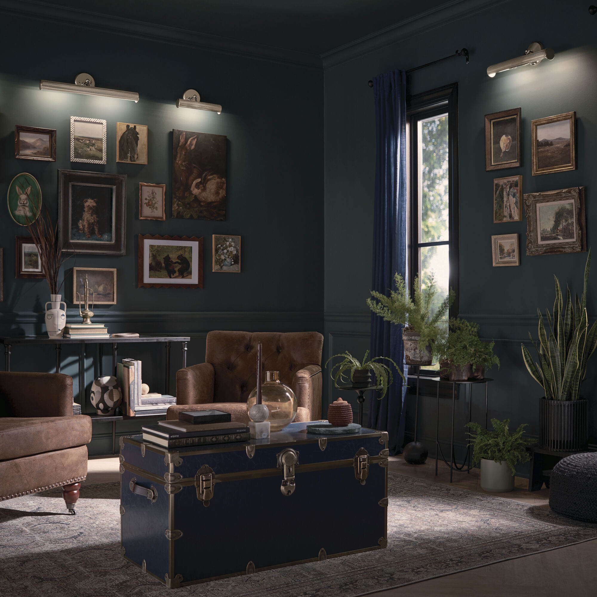 Midi 26 watt 18 inch Polished Nickel Picture Light Wall Light