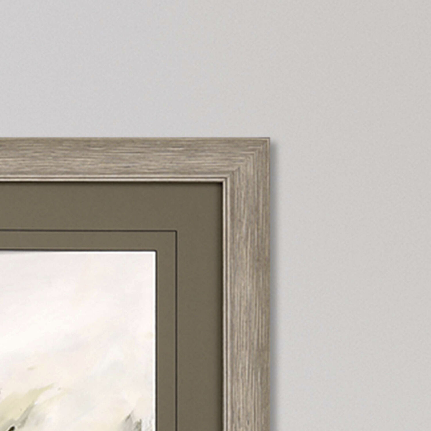 Evergreen Green and White and Brown and Beige Framed Art