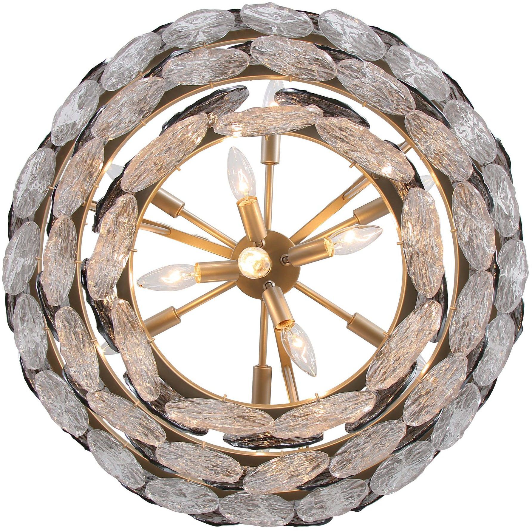 Yep Cascada Pendant Ceiling Light in Smoke Plated Glass, 3 Tier