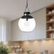 Alora Mood Copperfield 1 Light 11.88 inch Chrome Pendant Ceiling Light in Clear