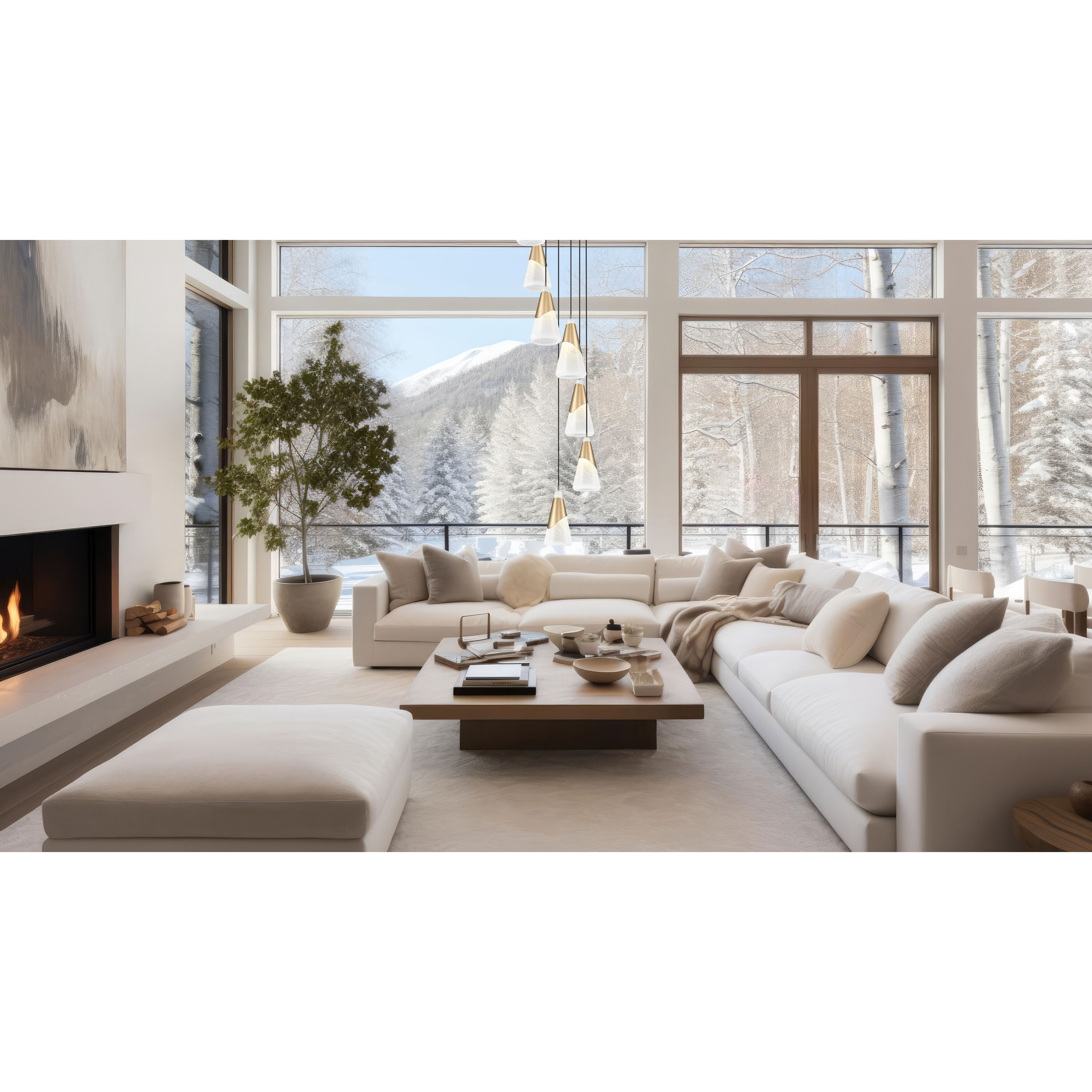 Aimie 7 Light 18 inch Modern Gold Chandelier Ceiling Light