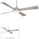 Aluma 52 inch Brushed Aluminum with Silver Blades Ceiling Fan